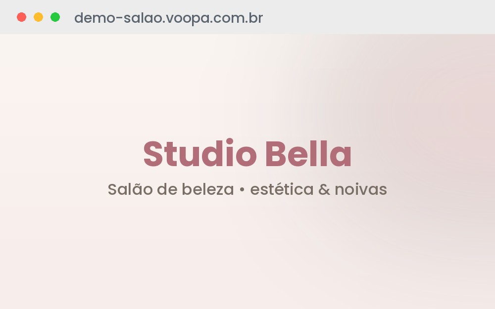Site de demonstração para salão de beleza